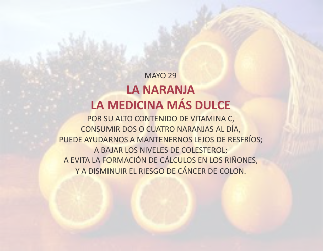 La naranja la medicina más dulce